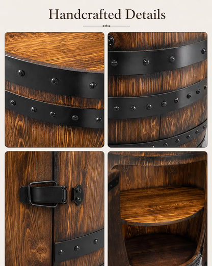 The Reserve — Half Barrel Whiskey Cabinet